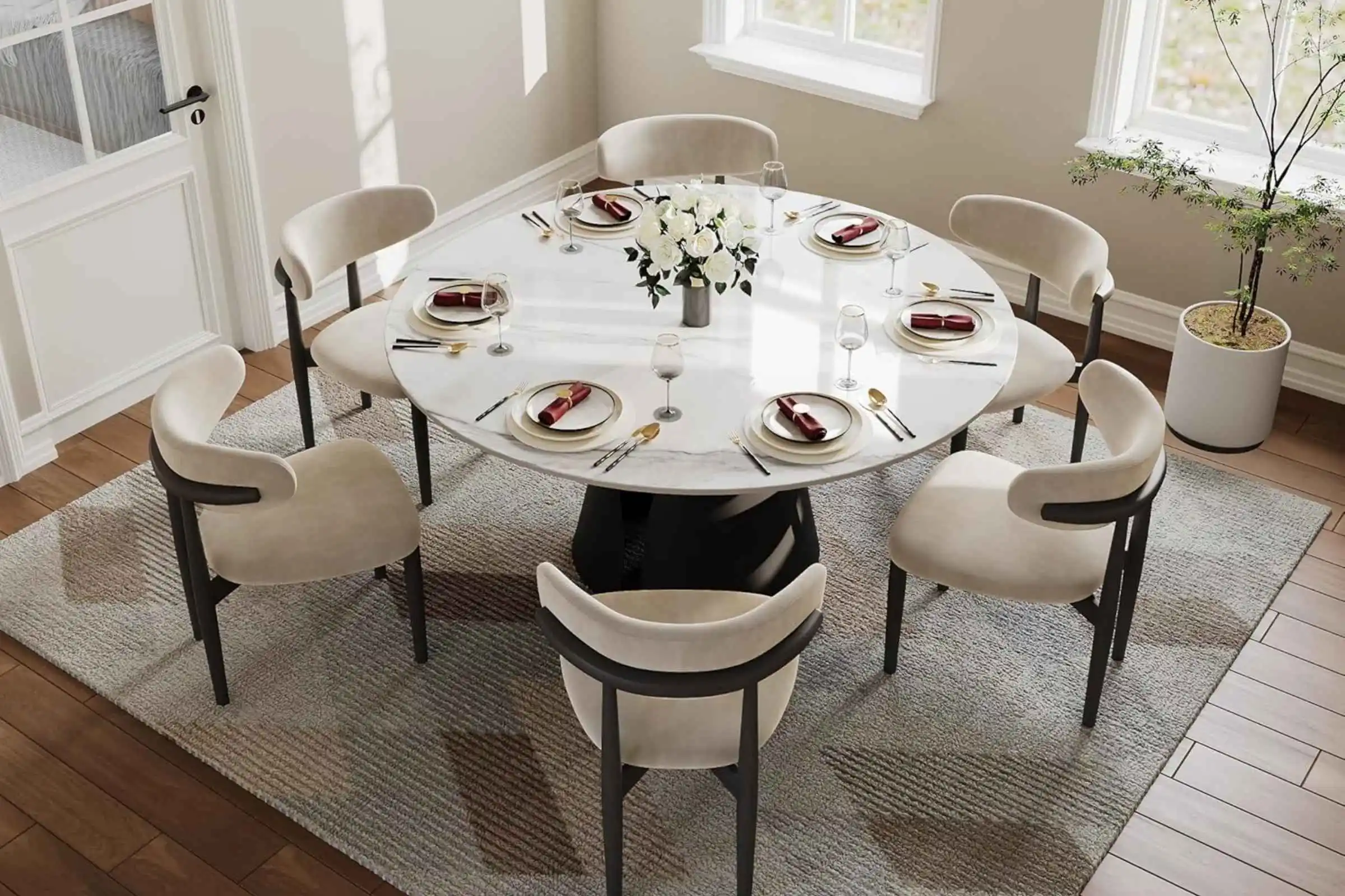2-2 POVISON 59" Round Dining Table Review — Is It Good? Is It Worth It? Complete Review With Pros, Cons & Real-World Insights