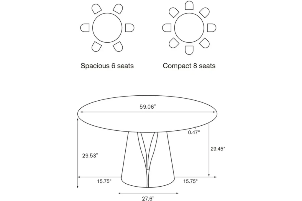 4-2-1024x683 POVISON 59" Round Dining Table Review — Is It Good? Is It Worth It? Complete Review With Pros, Cons & Real-World Insights