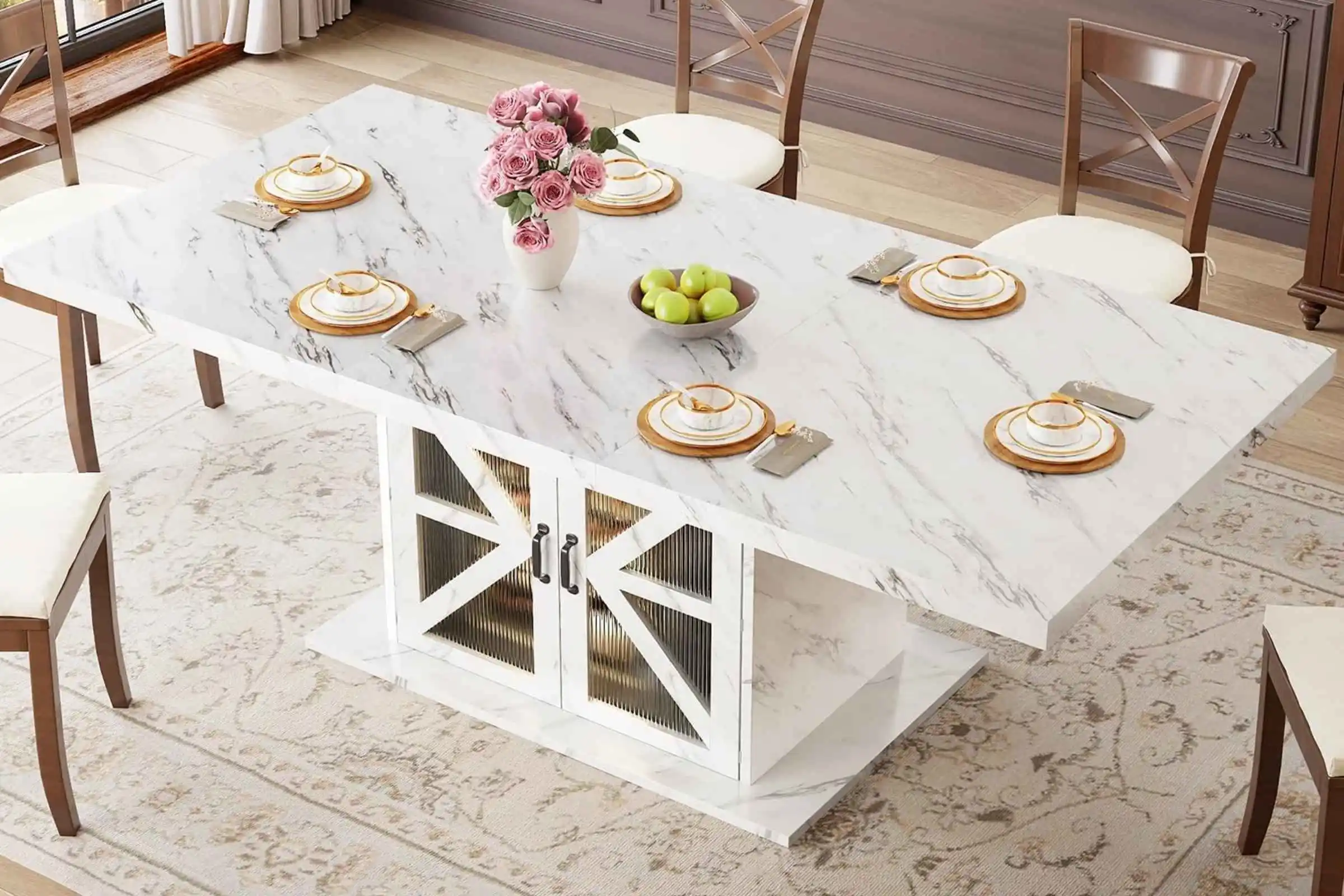 LVB Modern Dining Table for 4 to 6