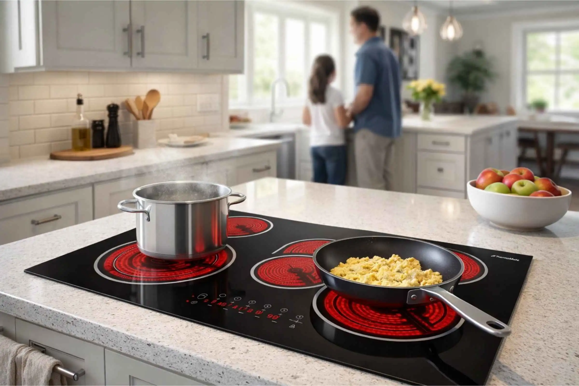 ThermoMate 36 Inch Electric Cooktop 5 Burners