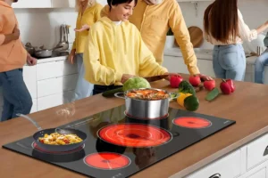 Karinear 36 Inch Electric Cooktop 5 Burners
