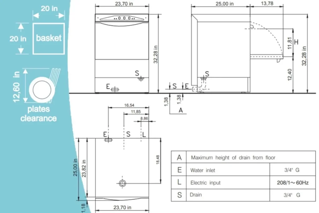 3-1-1024x683 Eurodib DSP4DPS Lamber Deluxe High-Temp Rack Undercounter Dishwasher Review – Is It Good? Is It Worth It? Complete Analysis with Pros and Cons
